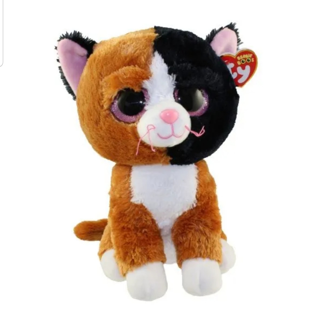 Tauri Calico Cat Beanie Boo Medium - Stuffed Animal by Ty 